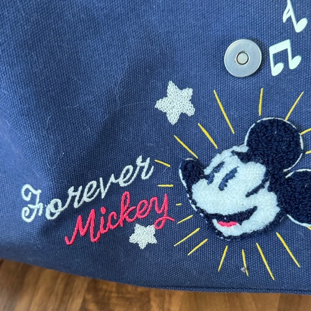 Vintage Disney Navy and Brown Mickey Mouse Backpack